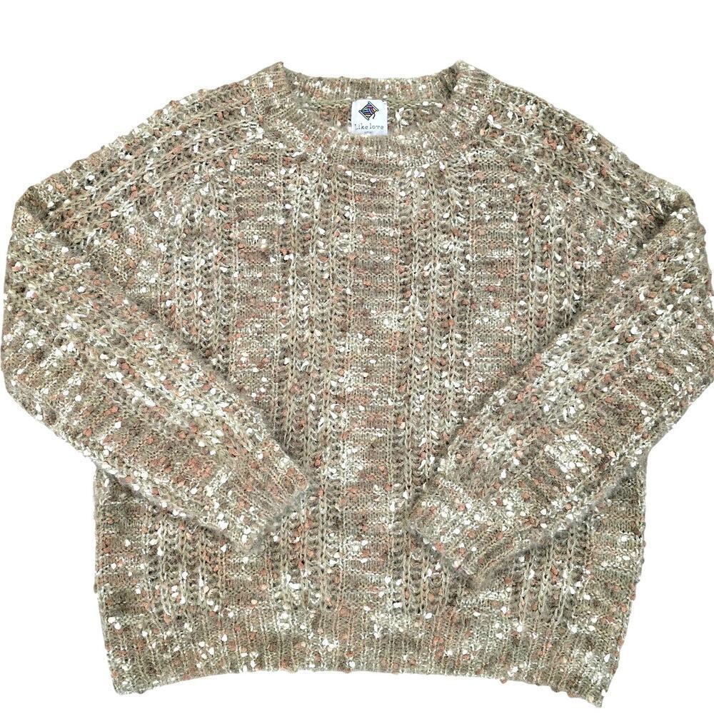 Women’s Chunky Oversize Open Knit Sweater Sz S Soft Cozy Lightweight Cottagecore